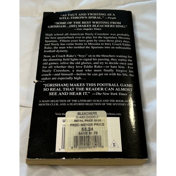 Bleachers by John Grisham paperback Book - Good - Picture 3 of 5